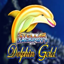 Dolphin Gold with Stellar Jackpots logo by Lightning Box Game at Prive Casino