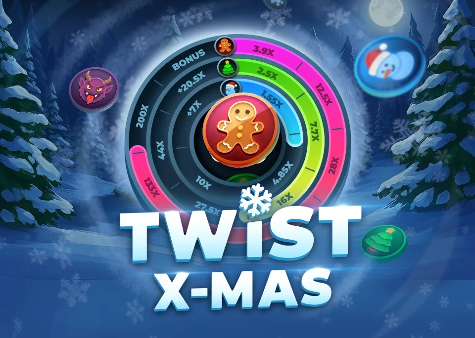 Twist X-mas slot logo by InOut at Prive Casino
